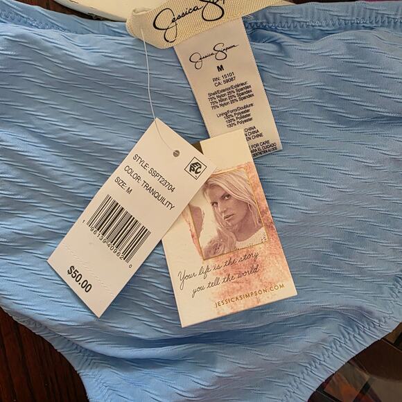 new jessica simpson light blue bikini bottom size M - Picture 4 of 6